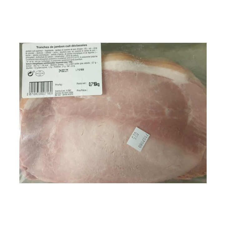 JAMBON CUIT AOSTE SUP AC 1KG ENV 