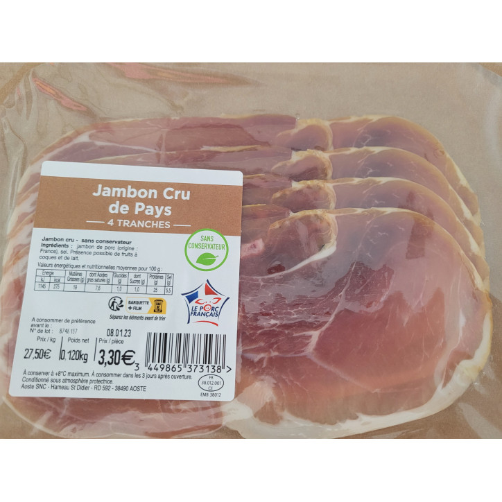 JAMBON CRU PAYS 4T 120G