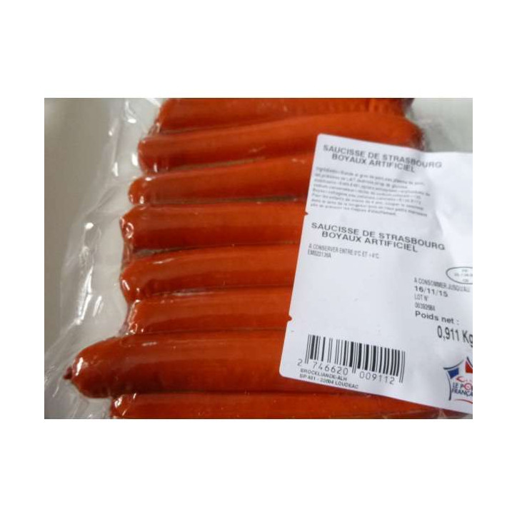 SAUCISSE STRASBOURG 1 KG 