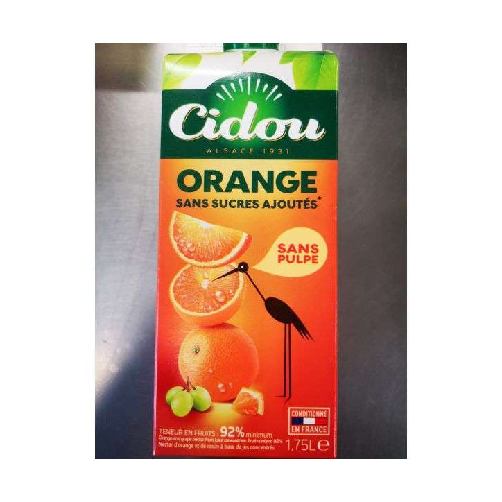 JUS D ORANGE SANS PULPE 1.75L