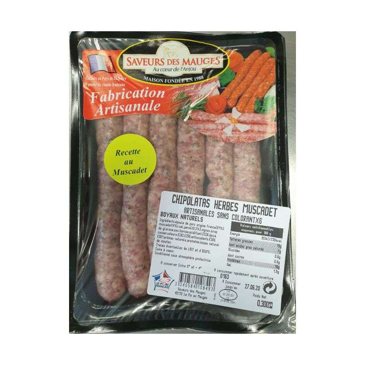 CHIPOLATAS HERBES MUSCADET 300GRS 