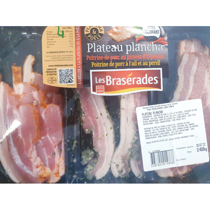 PLATEAU PLANCHA 400G