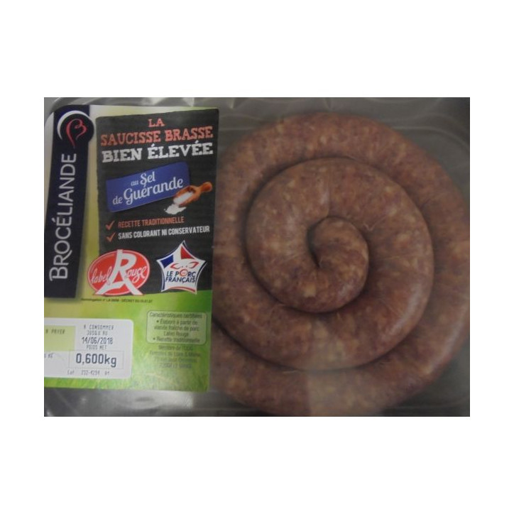 SAUCISSE BRASSEE 600G