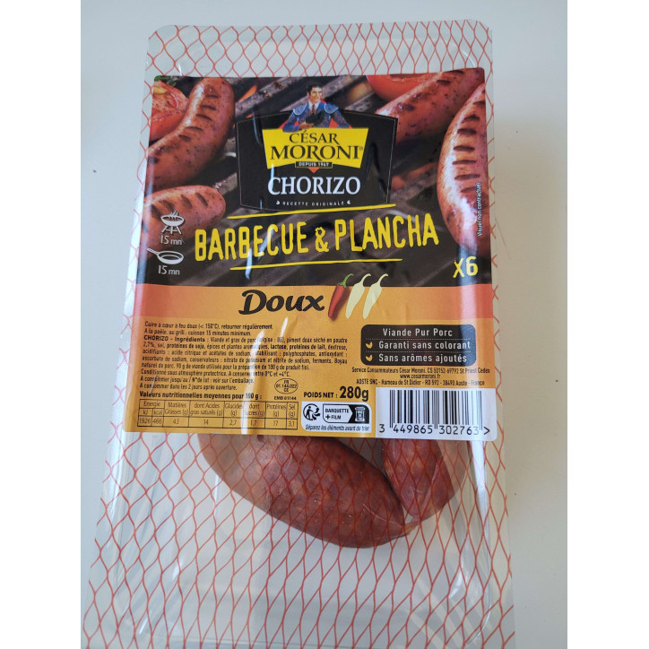 CHORIZO BARBECUE DOUX 280G