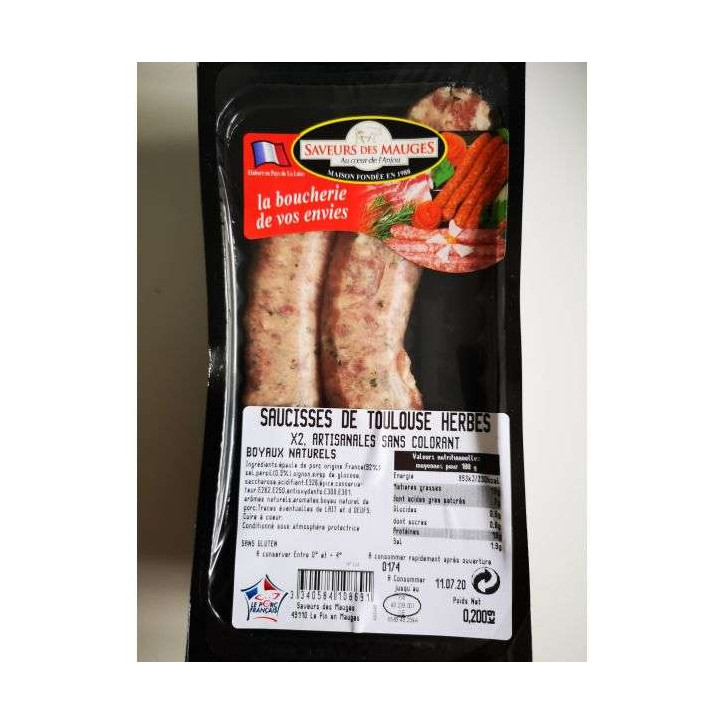 TOULOUSE HERBES  X 2 200GRS 