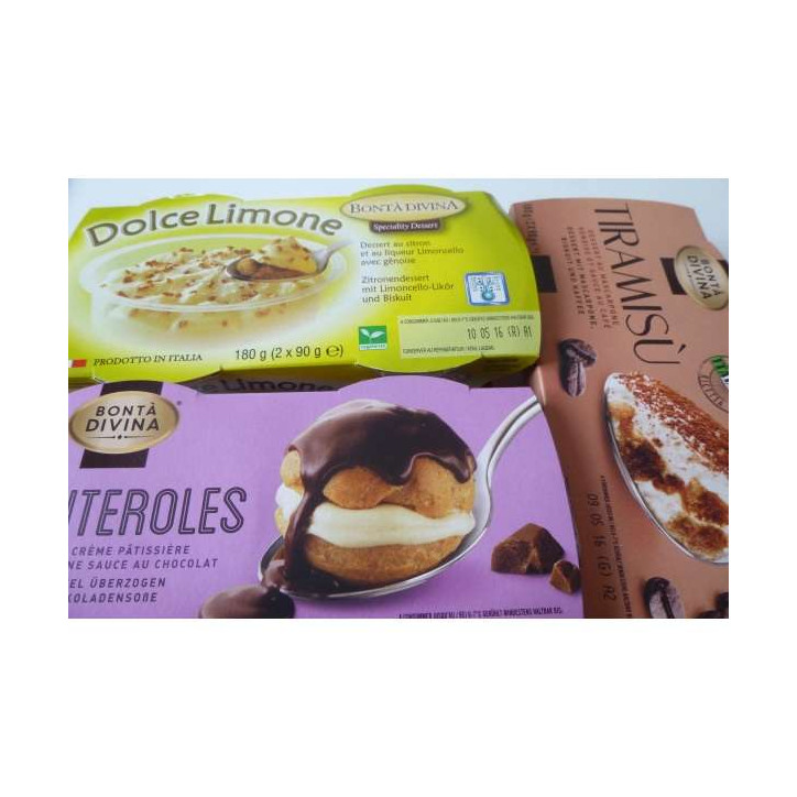 DESSERT BONTA DIVINA 3 REF AU CHOIX  180 GR