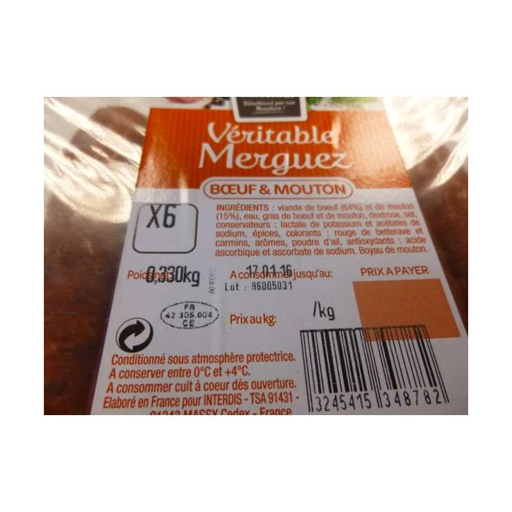 MERGUEZ 330 GR