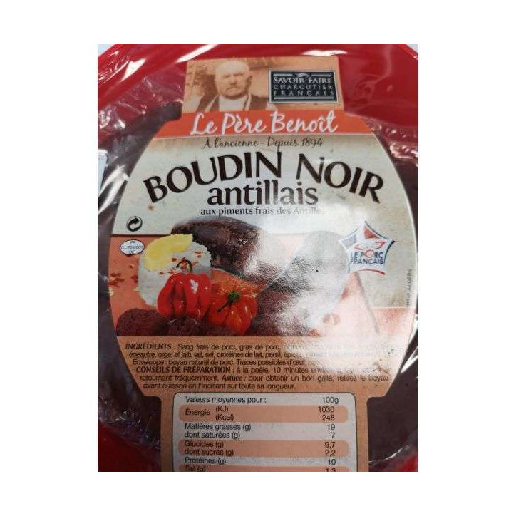 BOUDIN NOIR ANTILLAIS 600GRS 