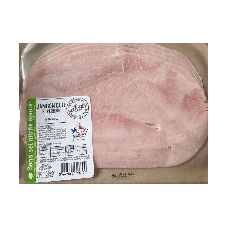 JAMBON CUIT DD SANS NITRITE 240G