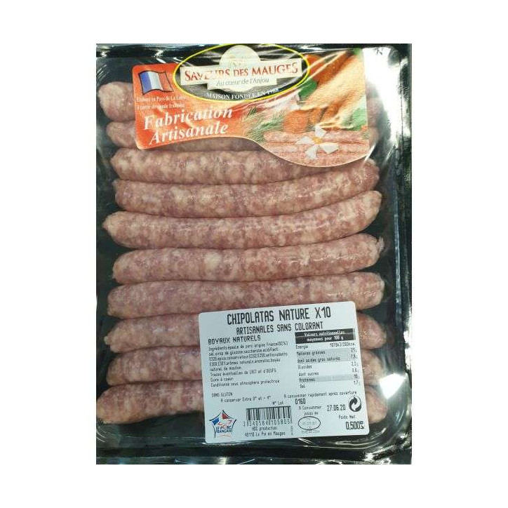 CHIPOLATAS NATURE X 10 500GRS 