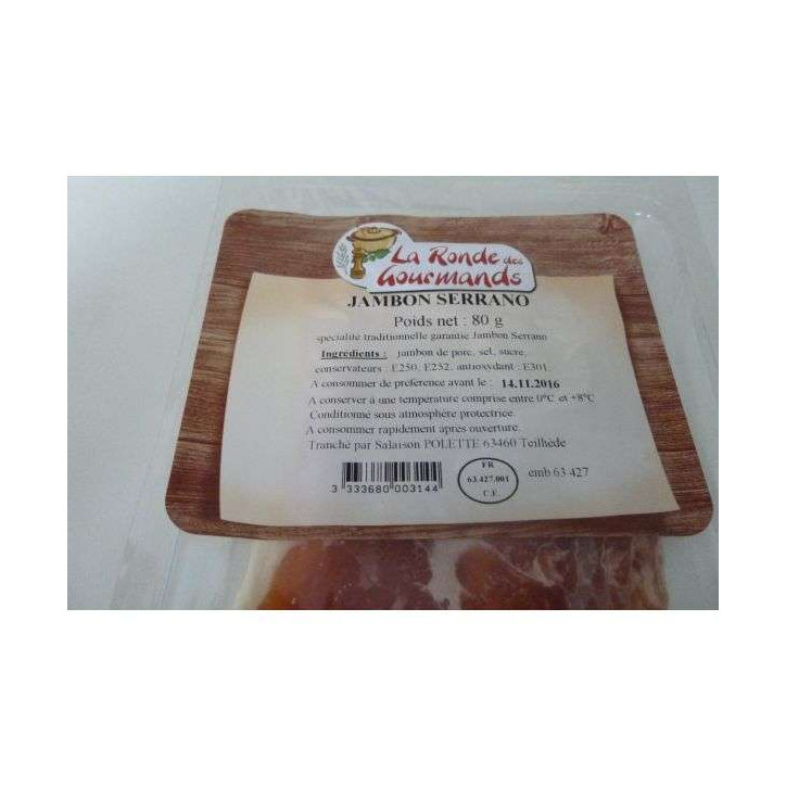 JAMBON SERRANO 80 GR