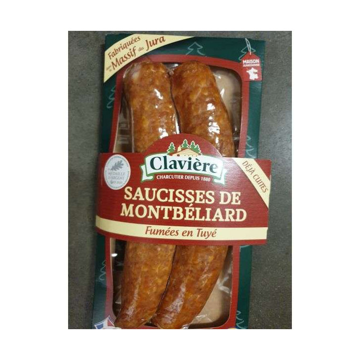 SAUCISSES DE MONBÉLIARD X 2 CLAVIERE 250 GRS 