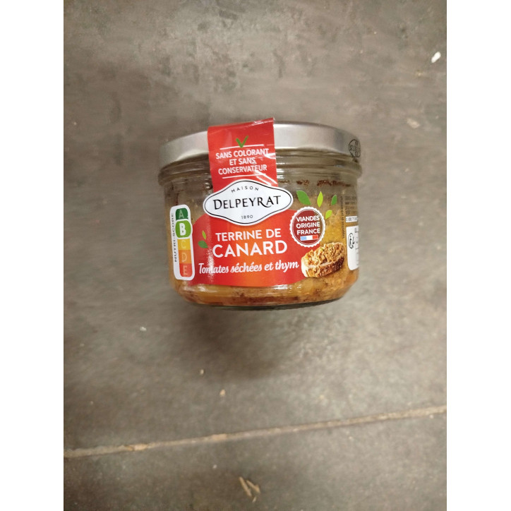 TERRINE CANARD TOMATES THYM 160G