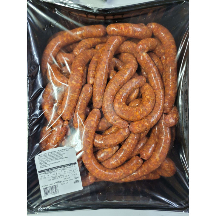 SAUCISSE HALAL NAPOLITAINE 4.5KG ENV