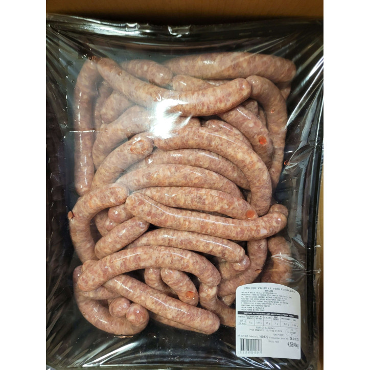SAUCISSE HALAL ECHALOTTE 4.5KG ENV