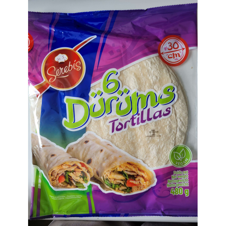 6 DURUMS TORTILLAS 480G