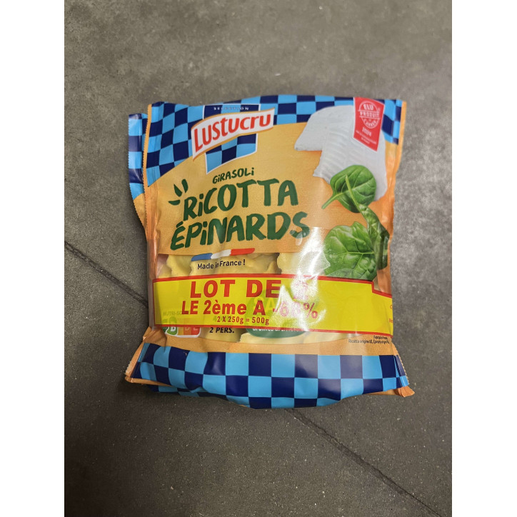 LOT 2 GIRASOLI RICOTTA EPINARDS 500GR