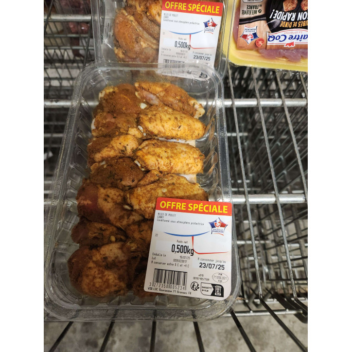 AILE POULET CURRY 500GR
