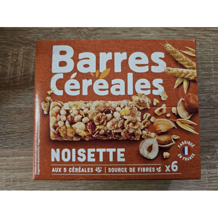 BARRES DE CÉRÉALES NOISETTES PAQUET 126G