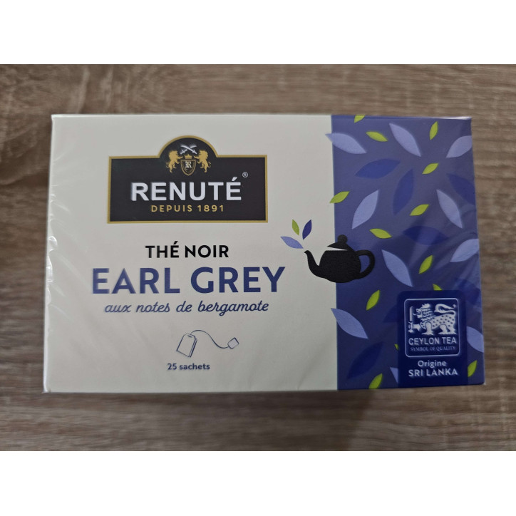 THÉ NOIR À LA BERGAMOTE BOÎTE 25 SACHETS RÉNUTÉ