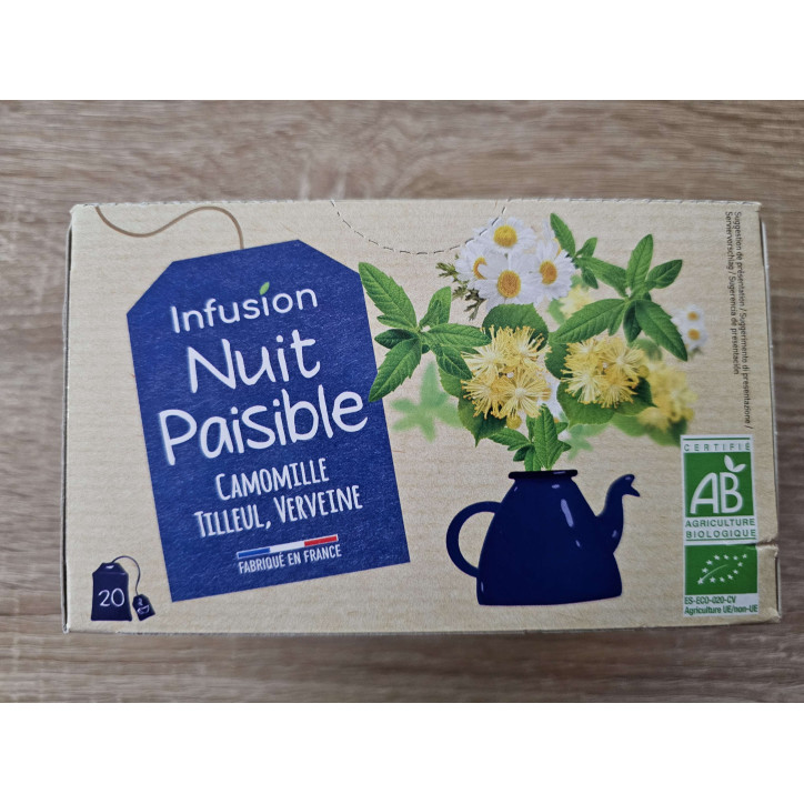 TISANE BIO NUIT PAISIBLE 20 SACHETS 
