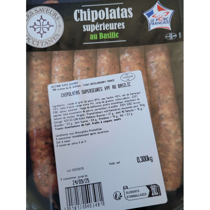 CHIPOLATAS SUP BASILIC 300G