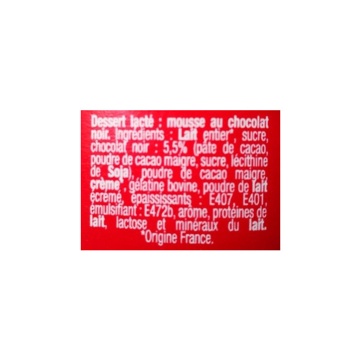 MOUSSE CHOCOLAT NOIR 4X54GR