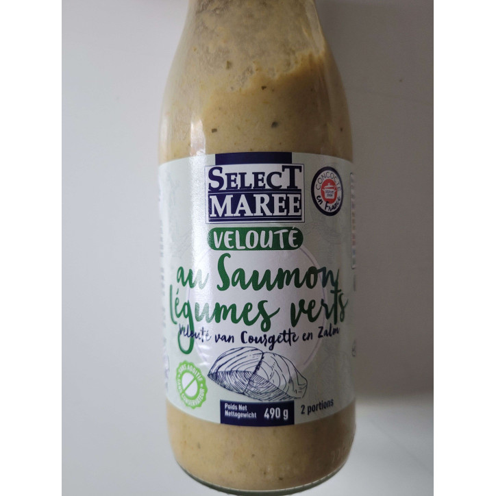 VELOUTE SAUMON LEGUMES VERTS 490GR