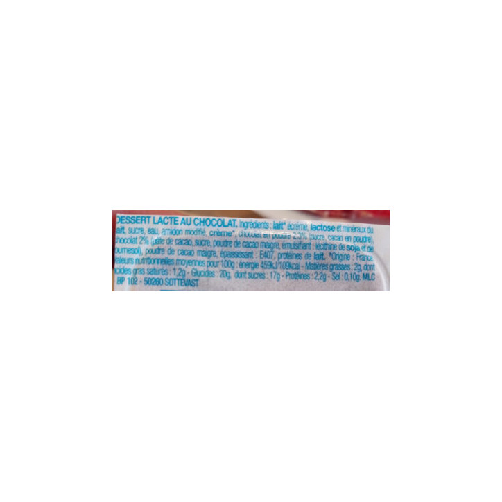 CREME DESSERT CHOCOLAT 500 GRS 