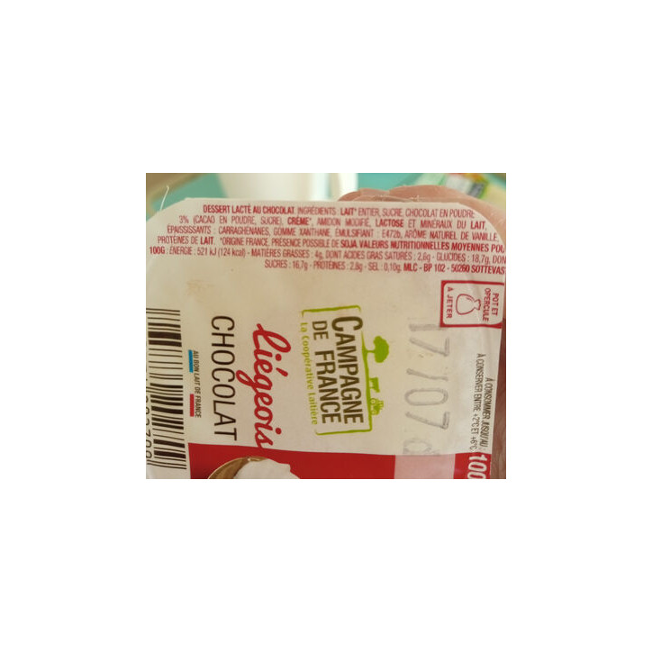 LIEGEOIS CHOCOLAT 4X100GR