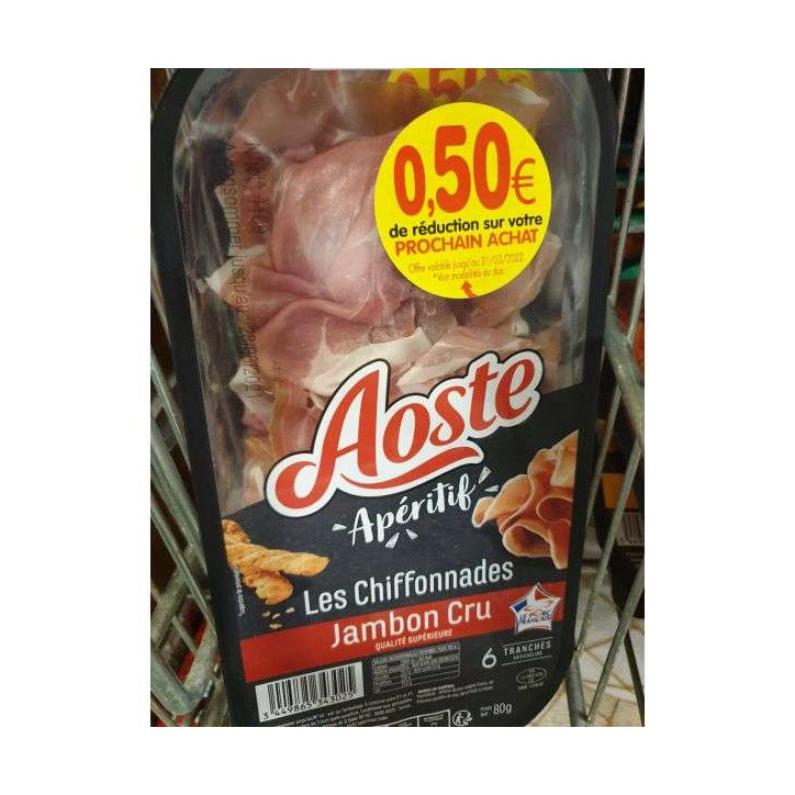 CHIFFONADES DE JAMBON CRU 80 GRS 