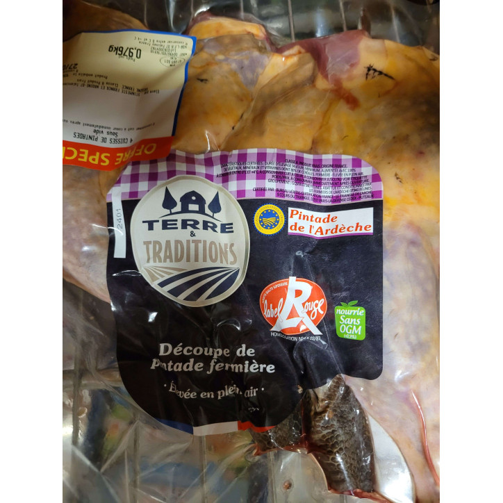 4 CUISSES DE PINTADE  LR 1 KG ENV