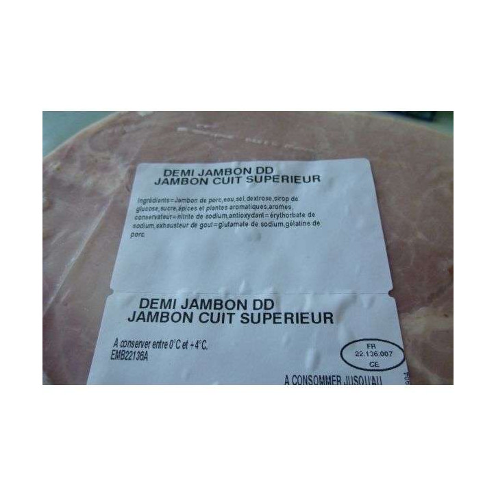 DEMI JAMBON BLANC 3KG ENV