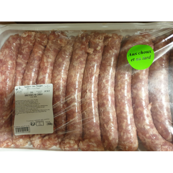 SAUCISSEZ CHOUX LARD 2KG ENV