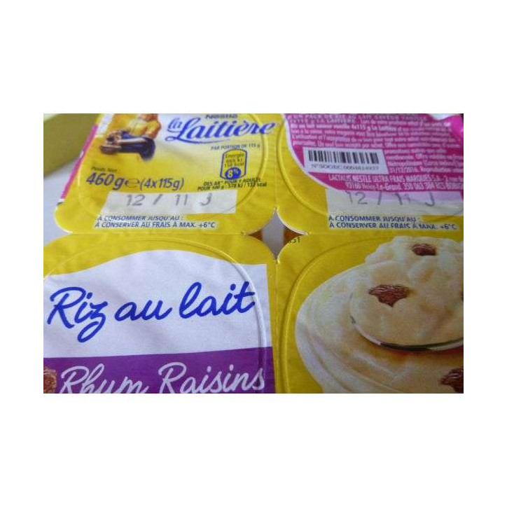 RIZ AU LAIT RHUM RAISIN X 4