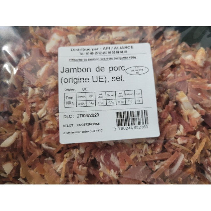 EFFILOCHE DE JAMBON SEC 400G