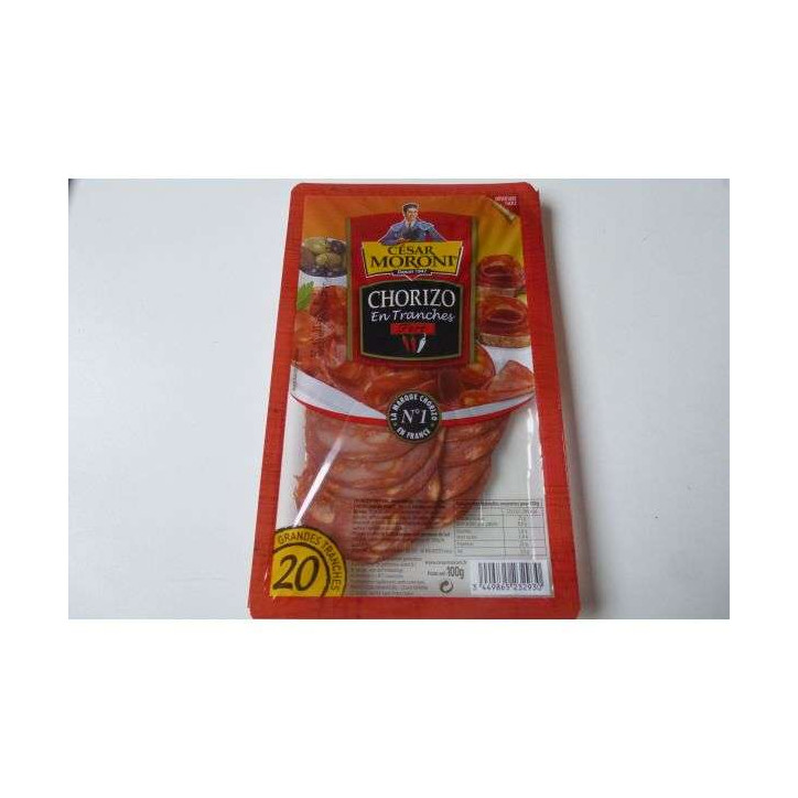 CHORIZO EN TRANCHES 100GRS 