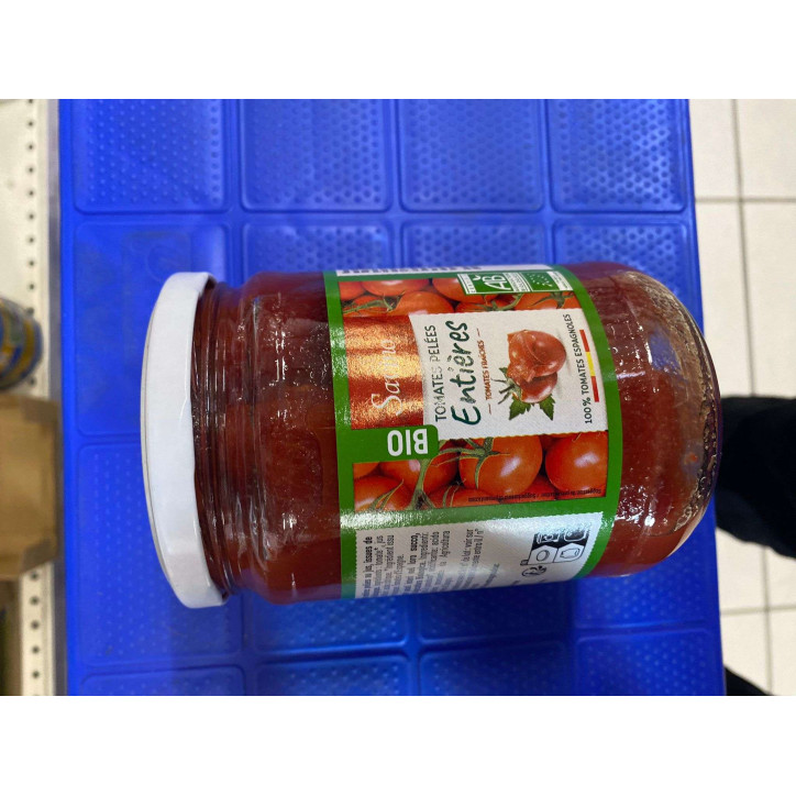 TOMATES ENTIÈRES PELÉES AU JUS BIO 500G