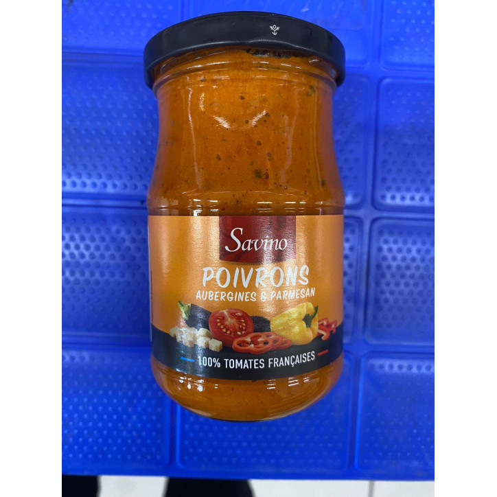 SAUCE POIVRONS AUBERGINES PARMESAN POT 190G SAVINO