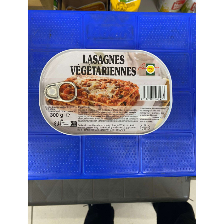 LASAGNES VEGETARIENNES 300G