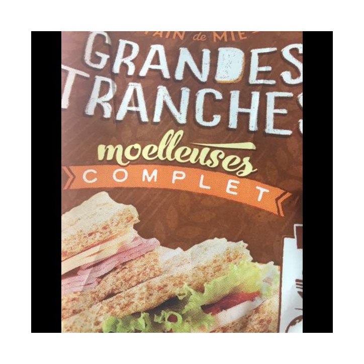 PAIN DE MIE COMPLET 825 GR