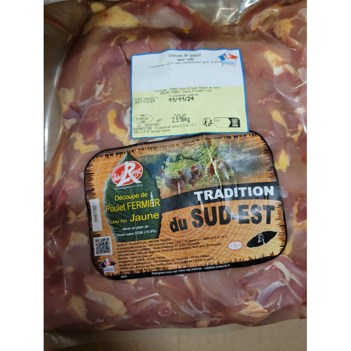 EMINCE CUISSE POULET 2.5KG ENV