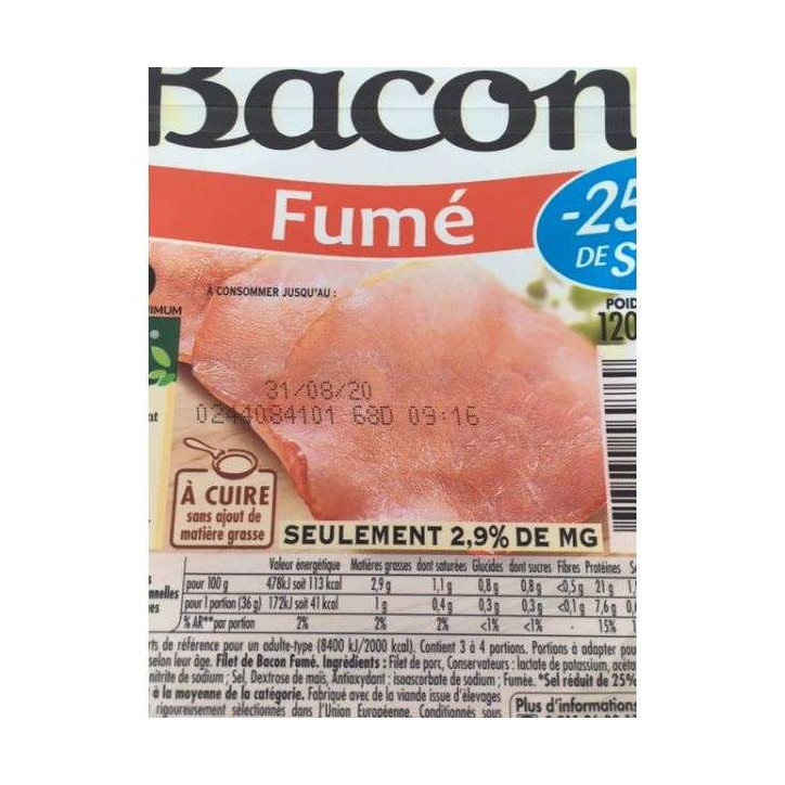 BACON FUME 120 GR