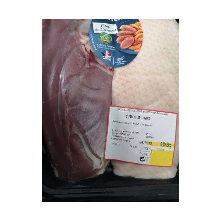 FILET DE CANARD 850 GR ENV