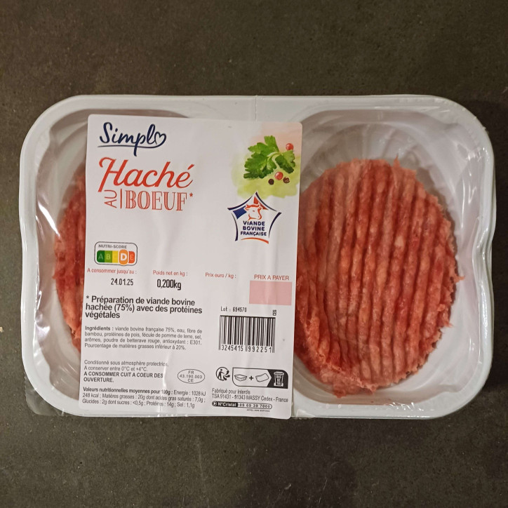 STEACK HACHE 200 GR