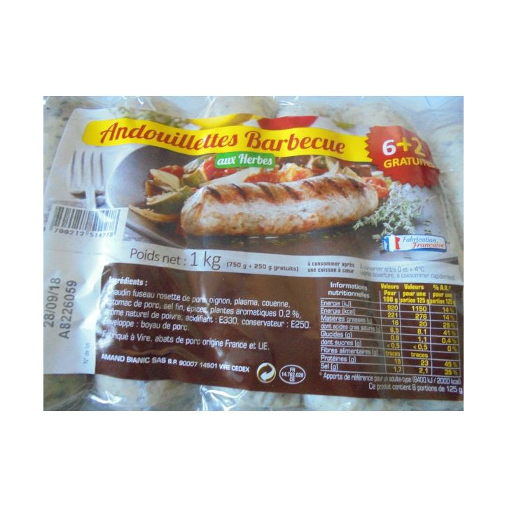 ANDOUILLETTES BARBECUE 1 KG