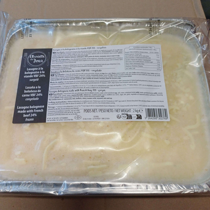 LASAGNES A LA BOLOGNAISE 2 KG