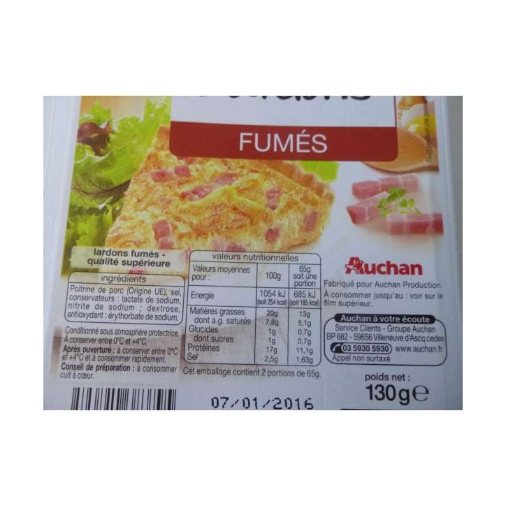 LARDONS FUMES 150 GR