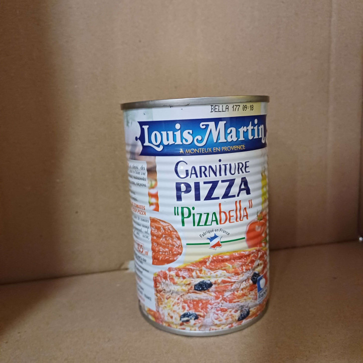 GARNITURE POUR PIZZA 1/2. CONSERVE 400G