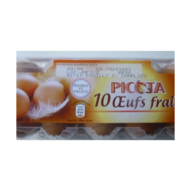 10 OEUFS BIO MERIAU 